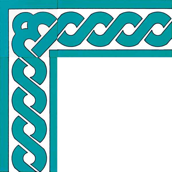 10x20 cm Çini Bordür B-20T